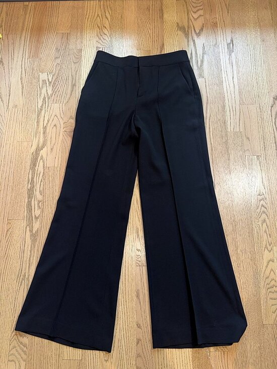 Alice + Olivia Pants - Alice + Olivia Dylan High Waist Wide Leg Crepe Pants Black Size 6